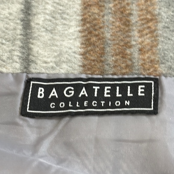 Bagatelle Collection Faux Wrap Skirt Women's L Gray Brown Textured Length 20.5" - Picture 4 of 10